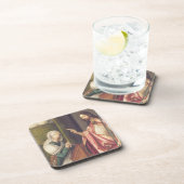 Christus de Redeemer zeggende een vrouw (paneel) Bier Onderzetter (Rechterzijde)