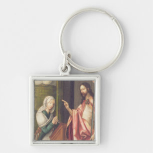 Christus de Redeemer zeggende een vrouw (paneel) Sleutelhanger
