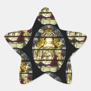 Christus de Religieuze Religie van het King Glas i Ster Sticker