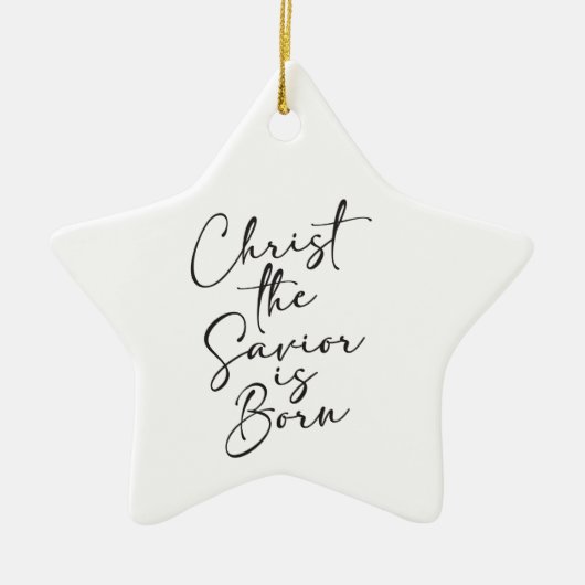 Christus de Savior is Born Silent Night Religious  Keramisch Ornament (Voorkant)