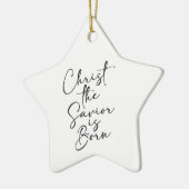 Christus de Savior is Born Silent Night Religious  Keramisch Ornament (Links)