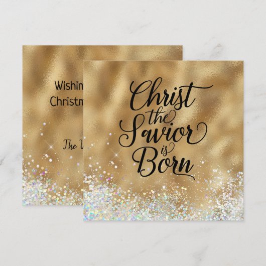 Christus de Savior is Christelijk kerstfeest gebor (Voorkant / Achterkant)