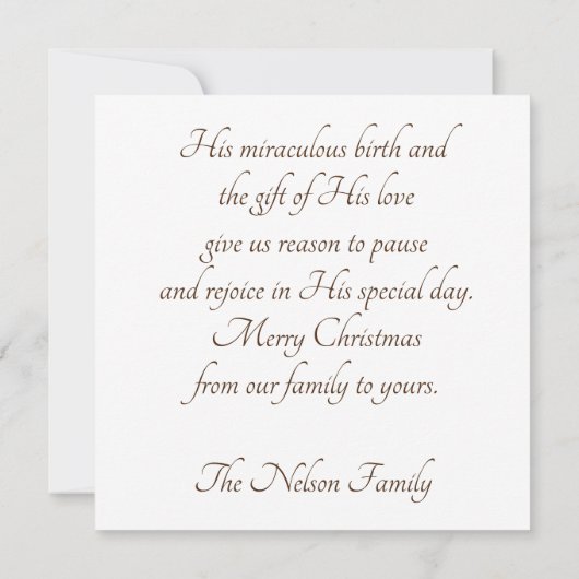 Christus de Savior is geboren (Achterkant)