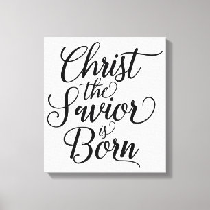 Christus de Savior is geboren Canvas Afdruk