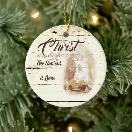 Christus de Savior is geboren Keramisch Ornament (Boom)