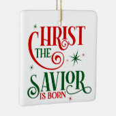Christus de Savior is geboren Keramisch Ornament (Rechts)