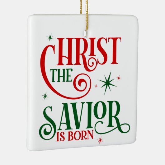 Christus de Savior is geboren Keramisch Ornament (Rechts)