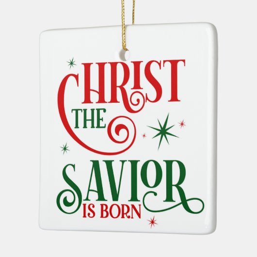 Christus de Savior is geboren Keramisch Ornament (Links)