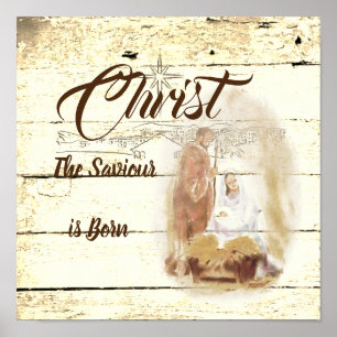 Christus de Savior is geboren Poster