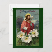 Christus de Shepherd met Lamb  Pasen Feestdagenkaart (Voorkant / Achterkant)
