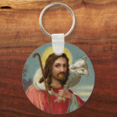 Christus de Shepherd met Lamb  Pasen Sleutelhanger (Voorkant)