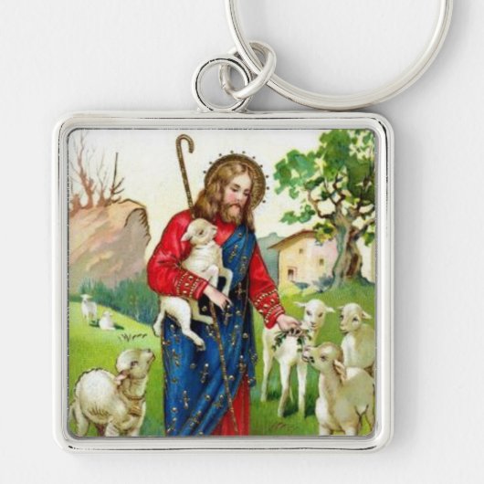 Christus De Shepherd Sleutelhanger (Voorkant)