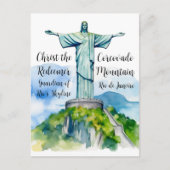 Christus de Verlosser: Bewaker van de skyline van  Briefkaart (Voorkant)