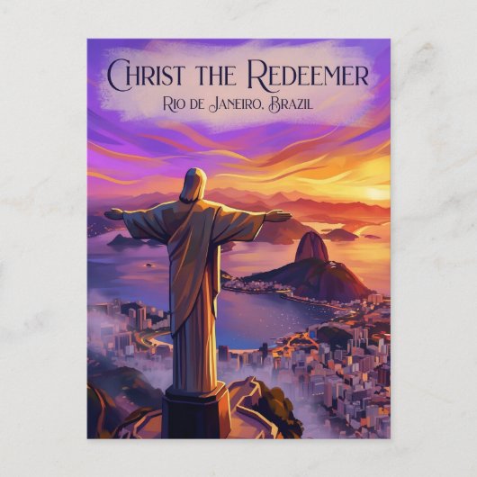 Christus de Verlosser Brazilië Briefkaart (Voorkant)