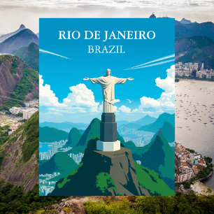 Christus de Verlosser, Brazilië Rio de Janeiro Vin Briefkaart
