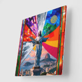 Christus de Verlosser in het Mozaïek Vierkante Klok (Hoek)