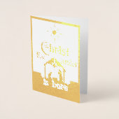 Christus de Verlosser is geboren als religieus ker Folie Kaarten (Voorkant)