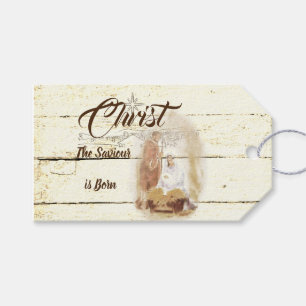 Christus de Verlosser is geboren Cadeaulabel