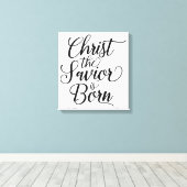 Christus de Verlosser is geboren Canvas Afdruk (Insitu (Houten vloer))