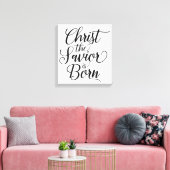 Christus de Verlosser is geboren Canvas Afdruk (Insitu (Woonkamer))