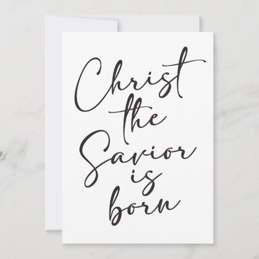 Christus de Verlosser is Geboren Kerst Kunstprint Kaart (Voorkant)