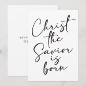 Christus de Verlosser is Geboren Kerst Kunstprint Kaart (Voorkant / Achterkant)