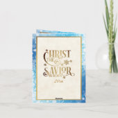 "Christus de Verlosser Is Geboren" Kerstmis Feestdagen Kaart (Achterkant)