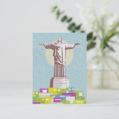 Christus de Verlosser Reisposter Favela Briefkaart (Staand voorkant)