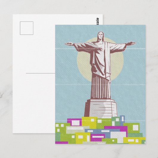 Christus de Verlosser Reisposter Favela Briefkaart (Voorkant / Achterkant)