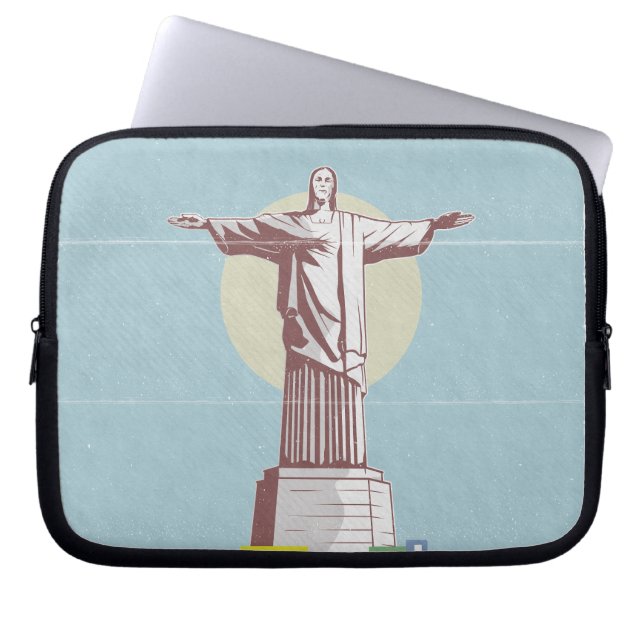 Christus de Verlosser Reisposter Favela Laptop Sleeve (Voorkant)