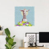 Christus de Verlosser Reisposter Favela Poster (Thuiskantoor)