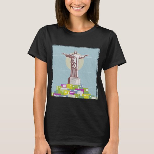 Christus de Verlosser Reisposter Favela T-shirt (Voorkant)