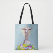 Christus de Verlosser Reisposter Favela Tote Bag (Voorkant)