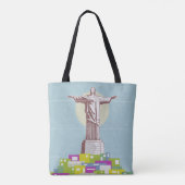 Christus de Verlosser Reisposter Favela Tote Bag (Achterkant)