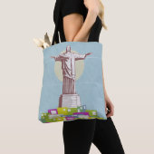 Christus de Verlosser Reisposter Favela Tote Bag (Dichtbij)