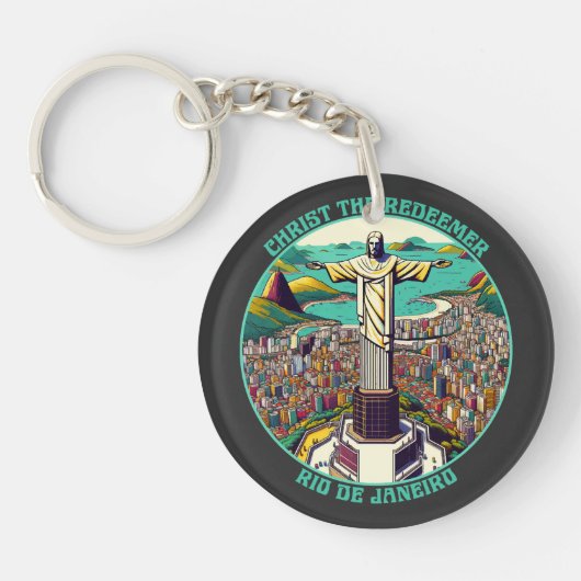 Christus de Verlosser, Rio de Janeiro Sleutelhanger (Voorkant)