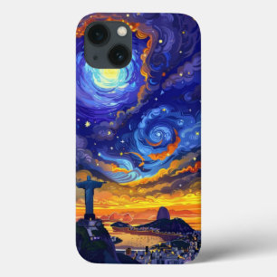 Christus de Verlosser: Sterrennacht Rio-editie Case-Mate iPhone Case