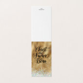 Christus de Verlosser wordt geboren als Christelij Kaart (Buitenkant ongevouwen)