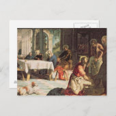 Christus De voeten van de Disciples wassen 2 Briefkaart (Voorkant / Achterkant)