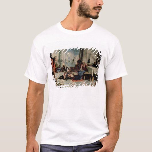 Christus De voeten van de disciples wassen T-shirt (Voorkant)