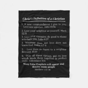 Christus definitie van een christelijke Bijbelvers Fleece Deken