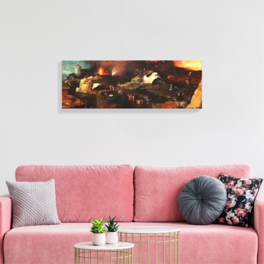 Christus Descent in de hel door Hieronymus Bosch Canvas Afdruk (Insitu (Woonkamer))