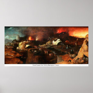 Christus Descent in de hel door Hieronymus Bosch Poster