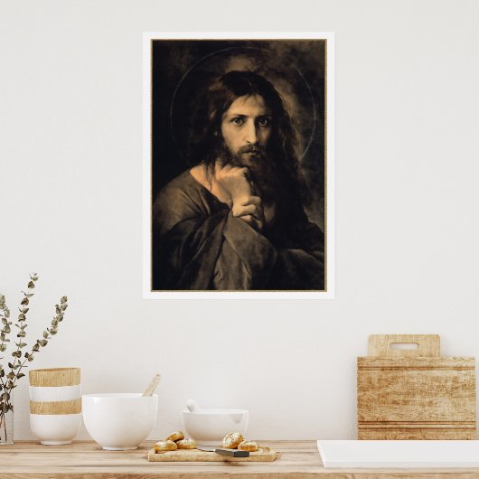 Christus devotiebeeld poster (Keuken)