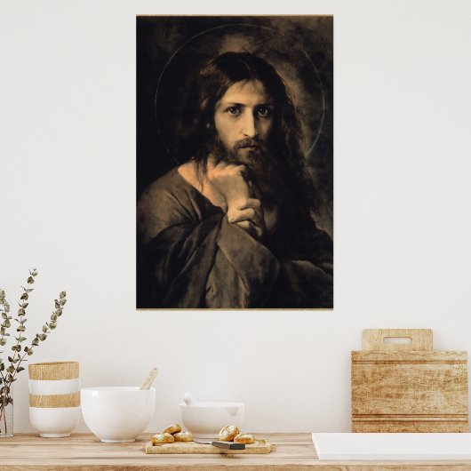 Christus devotiebeeld poster (Keuken)