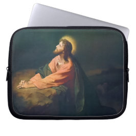 Christus die bidt in de Hof Gethsemane Laptop Sleeve