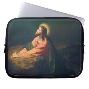 Christus die bidt in de Hof Gethsemane Laptop Sleeve