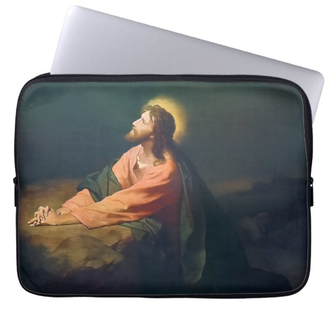 Christus die bidt in de Hof van Gethsemane Laptop Sleeve (Voorkant)