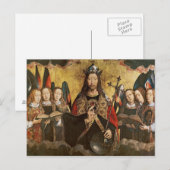 Christus die, centraal paneel van een triptiek briefkaart (Voorkant / Achterkant)