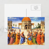 Christus die de Keys aan St. Peter geeft, mooie ku Briefkaart (Voorkant / Achterkant)